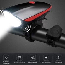1200 Mah Xml-T6 LED Su Geçirmez Far Kornalı Bisiklet Feneri
