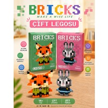 Veroksa Bricks Çift Legosu Koleksiyonluk Figür - Sevgiliye Hediye (Zootopia Nick-Judy)