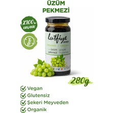 Lutfiye Organik Üzüm Pekmezi, %100 Organik Üzüm Meyvesinden Üretilmiştir.