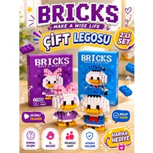 Veroksa Bricks Çift Legosu Koleksiyonluk Figür - Sevgiliye Hediye (Donald Duck ve Daisy Duck)