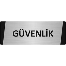 Özarslan Dizayn Güvenlik Metal Uyarı Levhası 7X20 cm Gümüş Renk