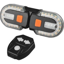 Bisiklet Dönüş Sinyali Şarj Edilebilir Bisiklet Arka LED Uyarı Işığı Uzaktan Kumanda 5 Modl