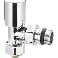 Fause Radyatör Havlupan Vanası Köşe Tip Pex(16 * 2mm) Krom KVN102