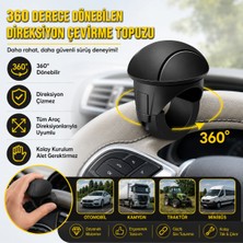 Polham Araç Direksiyon Topuzu 360 Dönebilir, Direksiyon Çizmez, Tüm Araç Direksiyonlarına Uyumlu