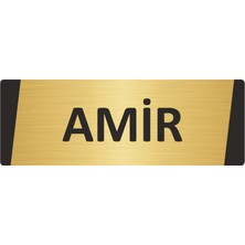 Özarslan Dizayn Amir Metal Uyarı Levhası 5X20 cm Altın Renk