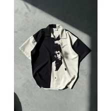 Apcn Desenli Dubble Hürrem Kumaş Oversize Gömlek