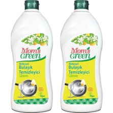 Mom's Green 2'li Set Bitkisel Elde Bulaşık Deterjanı Limon Eco (750 ml x 2 Adet)