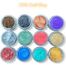 12LI Epoksi Reçine Mini Toz Pigment Boya Seti, Mum Boyası, Beton Boyası, Kokulutaş Boya - A3