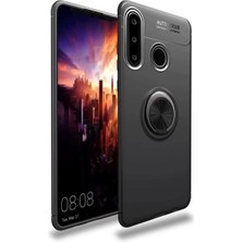 Fantastik Store Newface Huawei Y6P Kılıf Range Yüzüklü Silikon - Siyah