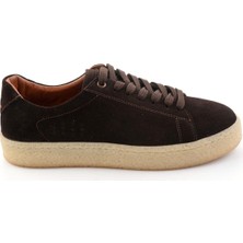 Bambi Kahve Hakiki Deri Erkek Sneaker E01396009902