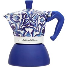 Bialetti Dolce Gabbana Akdeniz Mavisi 4 Cup Indüksiyon Moka Pot