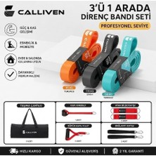 Calliven Premium Direnç Lastiği Seti 4'lü - Kapı Ankrajlı, El Tutacaklı, Ayak Bilek Kayışlı