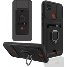 Fantastik Store Newface Xiaomi Redmi 9c Kılıf Zuma Kartvizitli Yüzüklü Silikon - Siyah