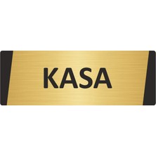 Özarslan Dizayn Kasa Metal Uyarı Levhası 7X20 cm Altın Renk