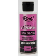 Rich Parlak Vernik Su Bazlı High Gloss, 120 Cc, Şeffaf