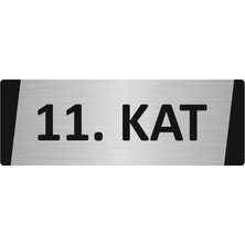 Özarslan Dizayn 11. Kat Metal Uyarı Levhası 7X20 cm Gümüş Renk