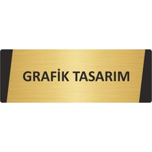 Özarslan Dizayn Grafik Tasarım Metal Uyarı Levhası 10X20 cm Altın Renk