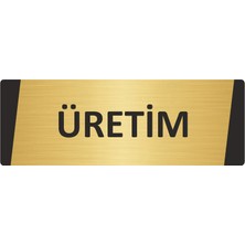 Özarslan Dizayn Üretim Metal Uyarı Levhası 10X20 cm Altın Renk