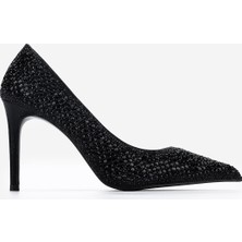 Valmenti Kadın Suni Deri Siyah Stiletto Ayakkabı 1160 26605 Bn Ayk Y26 Sıyah