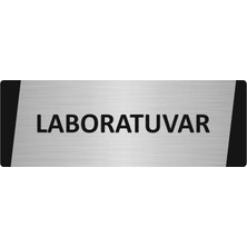 Özarslan Dizayn Laboratuvar Metal Uyarı Levhası 5X20 cm Gümüş Renk