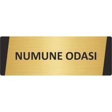 Özarslan Dizayn Numune Odası Metal Uyarı Levhası 5X20 cm Altın Renk