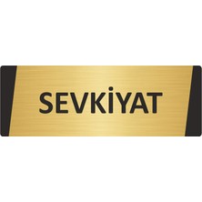Özarslan Dizayn Sevkiyat Metal Uyarı Levhası 10X20 cm Altın Renk
