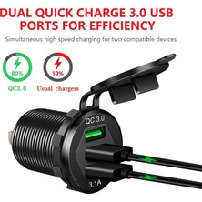 MELLİFERA Dc 12V 24V Panel montaj 3 Usb bağlantı noktaları 2 usb-bir 3.1A + tip-c Pd3.0 araç şarj soketi