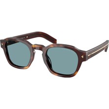 Prada PR A16S 15W04D 49 Unisex Polarize Geometrik Kırçıllı Kahverengi Kemik Güneş Gözlüğü