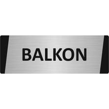 Özarslan Dizayn Balkon Metal Uyarı Levhası 5X20 cm Gümüş Renk