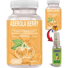 Medigeni Aserola Berry 2 Kutu Aserola Ekstratlı C Vitaminli Antioksidanlı Probiyotik 30LU Soft Jel Kapsüller + Çörek Otu Masaj Yağı 30 ml