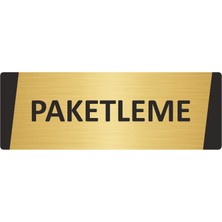 Özarslan Dizayn Paketleme Metal Uyarı Levhası 10X20 cm Altın Renk