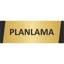 Özarslan Dizayn Planlama Metal Uyarı Levhası 5X20 cm Altın Renk