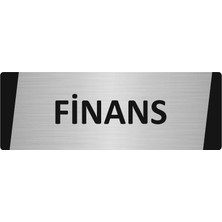 Özarslan Dizayn Finans Metal Uyarı Levhası 7X20 cm Gümüş Renk