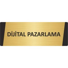 Özarslan Dizayn Dijital Pazarlama Metal Uyarı Levhası 7X20 cm Altın Renk