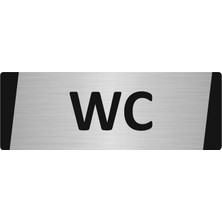Özarslan Dizayn Wc Metal Uyarı Levhası 10X20 cm Gümüş Renk