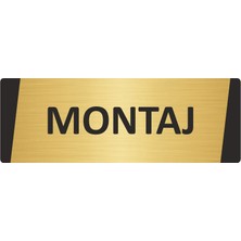 Özarslan Dizayn Montaj Metal Uyarı Levhası 10X20 cm Altın Renk