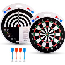 Empressco Manyetik Dart Seti 38CM, Çift Taraflı Tahta, Neodyum Mıknatıs, Hd Baskı