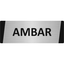 Özarslan Dizayn Ambar Metal Uyarı Levhası 10X20 cm Gümüş Renk