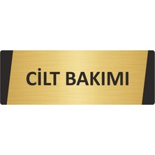 Özarslan Dizayn Cilt Bakımı Metal Uyarı Levhası 7X20 cm Altın Renk