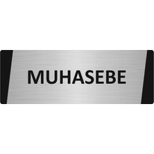 Özarslan Dizayn Muhasebe Metal Uyarı Levhası 7X20 cm Gümüş Renk