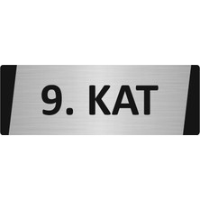 Özarslan Dizayn 9. Kat Metal Uyarı Levhası 5X20 cm Gümüş Renk