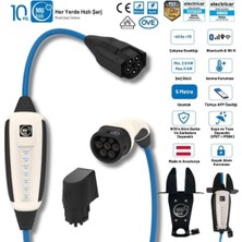 NRGkick Sabit Set 16A 11KW 5 Metre  Monofaze & Trifaze Wifi + Bluetooth Duvar Askı Aparatlı