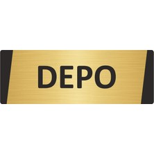 Özarslan Dizayn Depo Metal Uyarı Levhası 7X20 cm Altın Renk