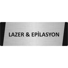 Özarslan Dizayn Lazer & Epilasyon Metal Uyarı Levhası 5X20 cm Gümüş Renk
