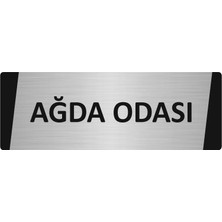 Özarslan Dizayn Ağda Odası Metal Uyarı Levhası 5X20 cm Gümüş Renk