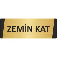Özarslan Dizayn Zemin Kat Metal Uyarı Levhası 5X20 cm Altın Renk