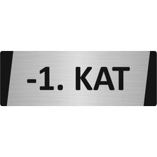 Özarslan Dizayn -1. Kat Metal Uyarı Levhası 10X20 cm Gümüş Renk