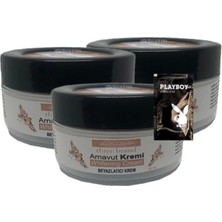 Bezos Three Brand Arnavut Kremi Whitens Cream 3'lü Adet Kremi 50 ml + 1 Adet Jel Hediye