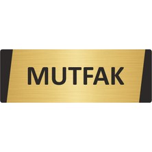 Özarslan Dizayn Mutfak Metal Uyarı Levhası 10X20 cm Altın Renk