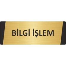 Özarslan Dizayn Bilgi Işlem Metal Uyarı Levhası 10X20 cm Altın Renk
